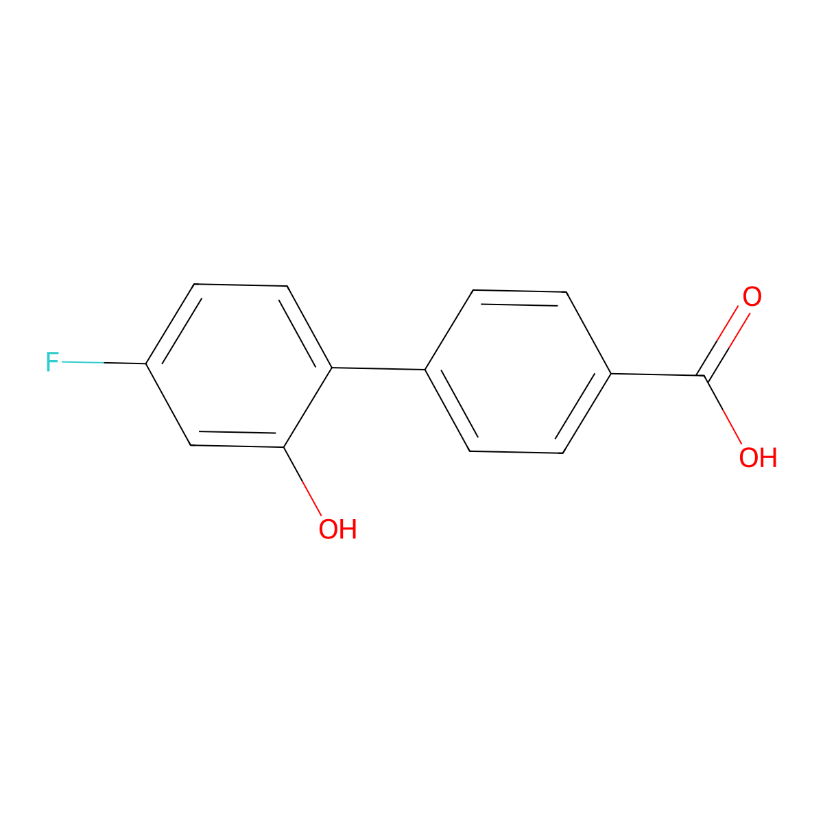 4-(4-Fluoro-2-hydroxyphenyl)benzoic acid molecular structure, CAS 1261910-25-1