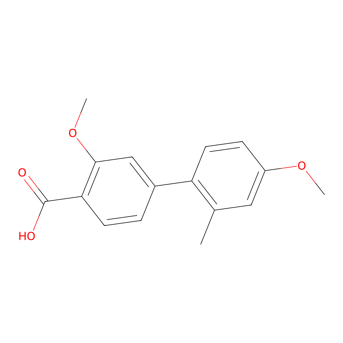 4-(4-Methoxy-2-methylphenyl)-2-methoxybenzoic acid molecular structure, CAS 1261910-44-4