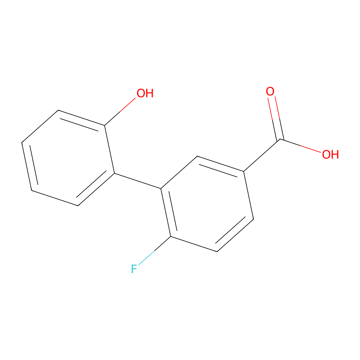 2-(5-Carboxy-2-fluorophenyl)phenol molecular structure, CAS 1261910-55-7