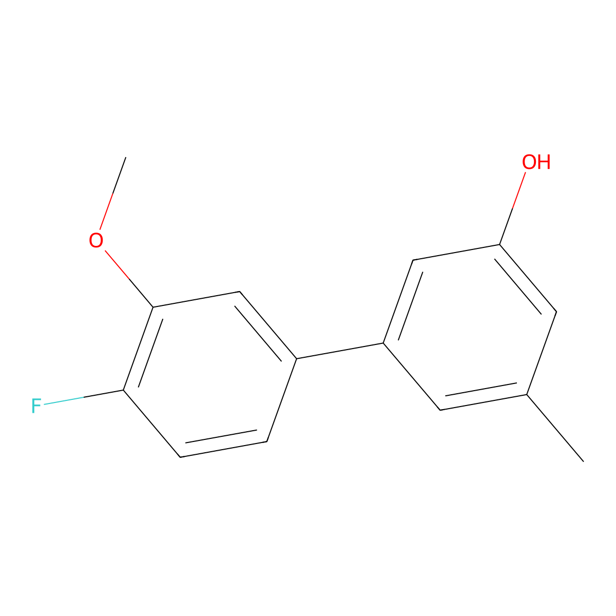 5-(4-Fluoro-3-methoxyphenyl)-3-methylphenol molecular structure, CAS 1261911-03-8