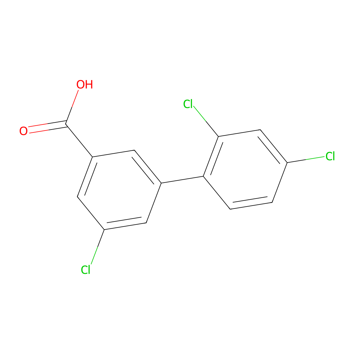 5-Chloro-3-(2,4-dichlorophenyl)benzoic acid molecular structure, CAS 1261911-18-5