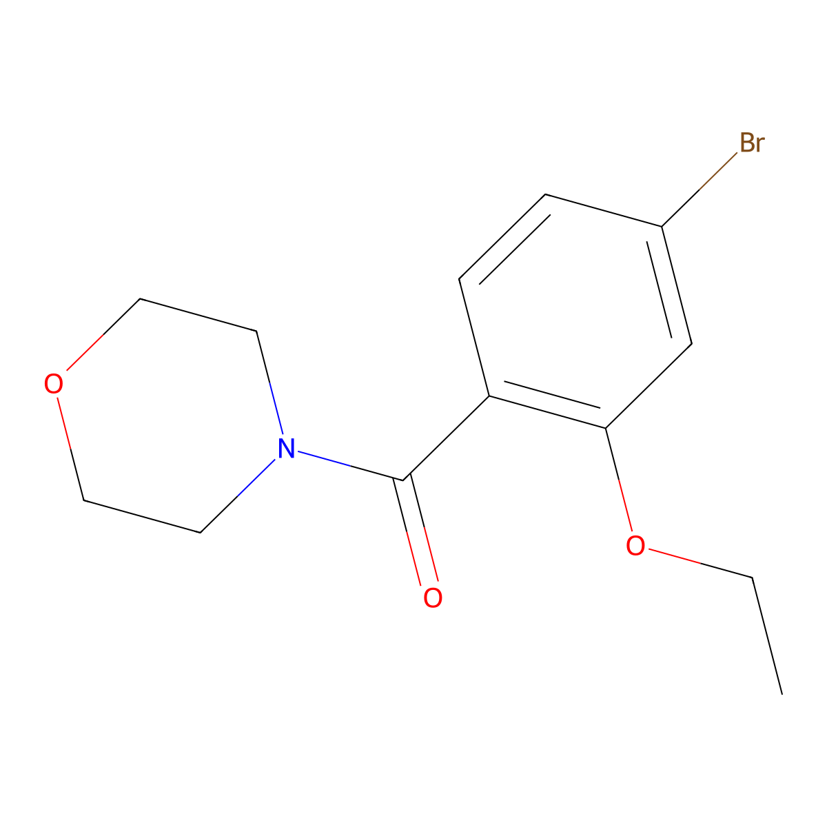 4-Bromo-2-ethoxy-1-morpholinocarbonylbenzene molecular structure, CAS 1261911-20-9