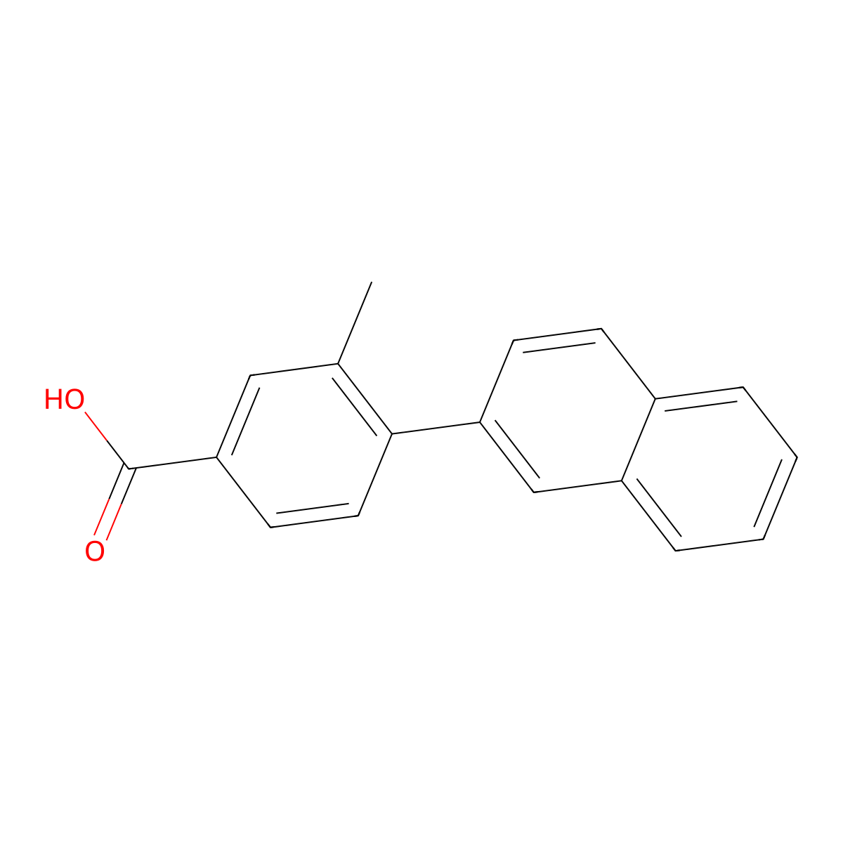 3-Methyl-4-(naphthalen-2-YL)benzoic acid molecular structure, CAS 1261911-24-3