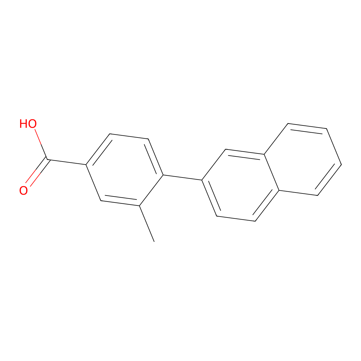 3-Methyl-4-(naphthalen-2-YL)benzoic acid molecular structure, CAS 1261911-24-3
