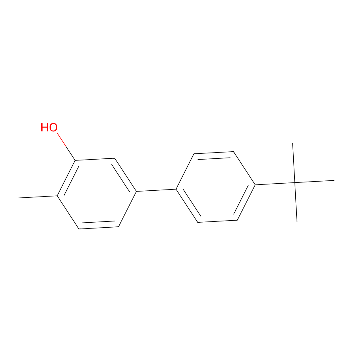 2-Methyl-5-(4-T-butylphenyl)phenol molecular structure, CAS 1261911-25-4