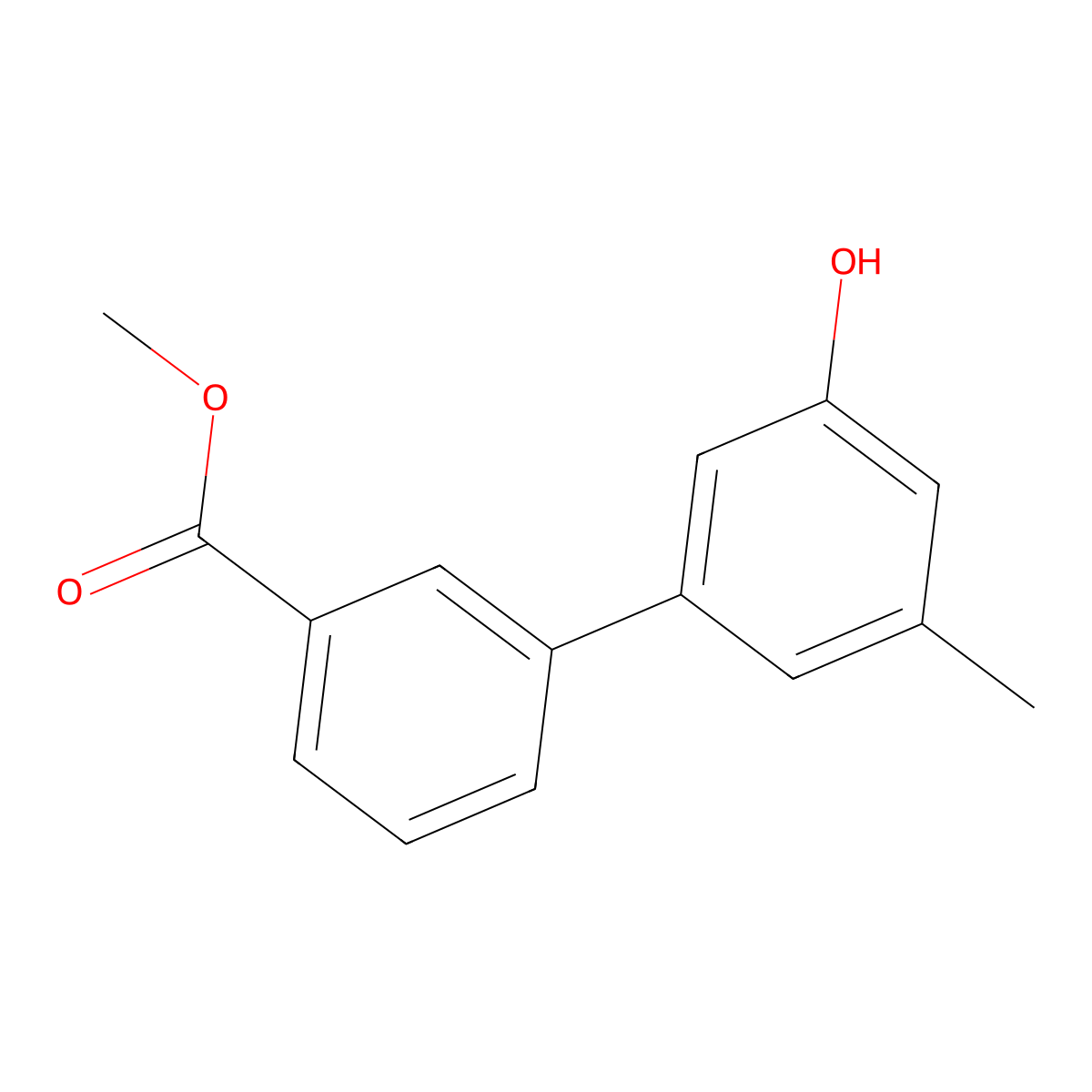 5-(3-Methoxycarbonylphenyl)-3-methylphenol molecular structure, CAS 1261911-32-3