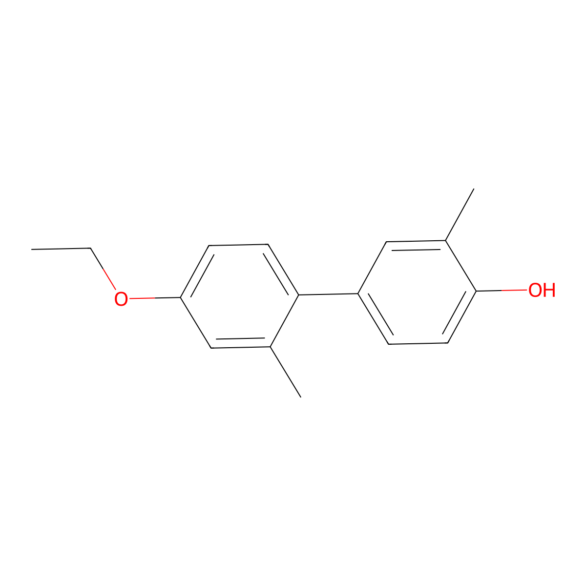 4-(4-Ethoxy-2-methylphenyl)-2-methylphenol molecular structure, CAS 1261911-41-4