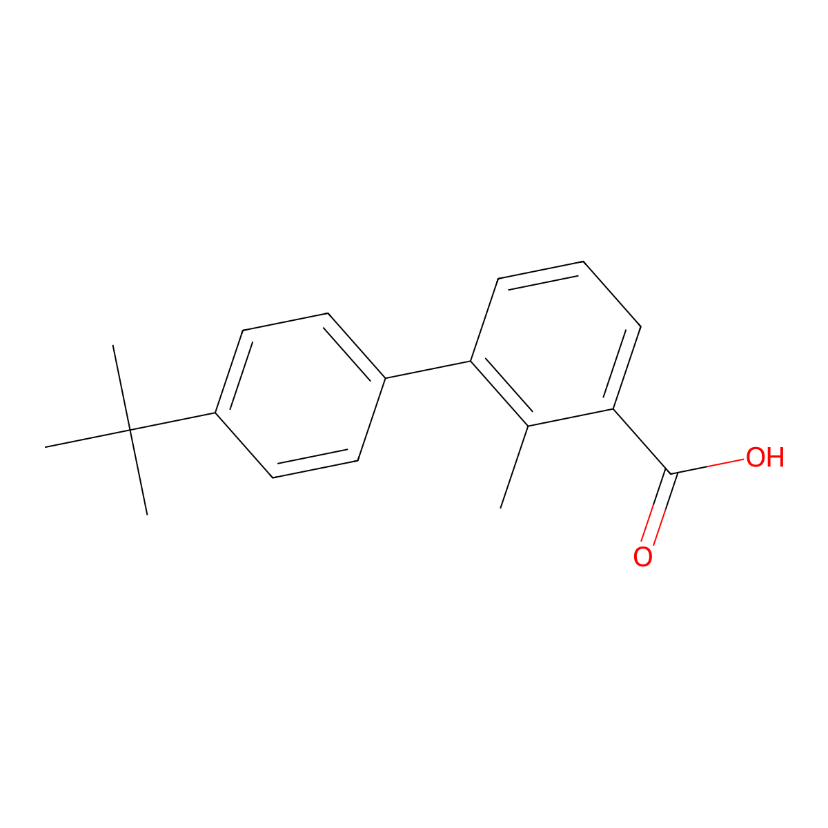 2-Methyl-3-(4-T-butylphenyl)benzoic acid molecular structure, CAS 1261911-61-8