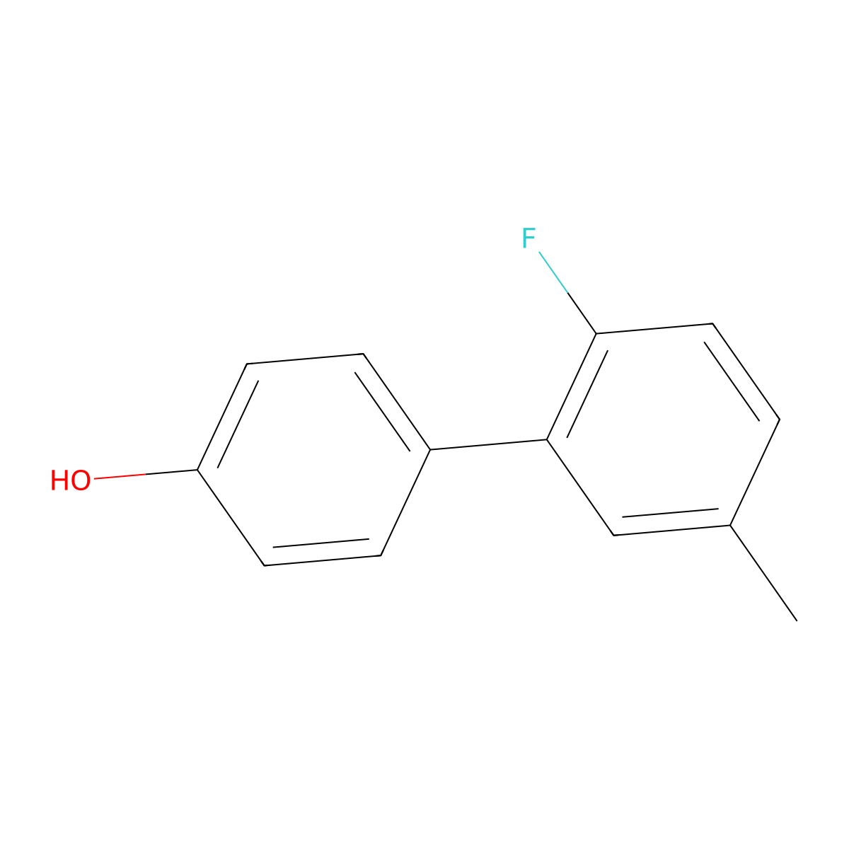 4-(2-Fluoro-5-methylphenyl)phenol molecular structure, CAS 1261911-67-4