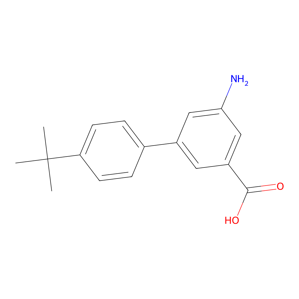 3-Amino-5-(4-T-butylphenyl)benzoic acid molecular structure, CAS 1261911-71-0