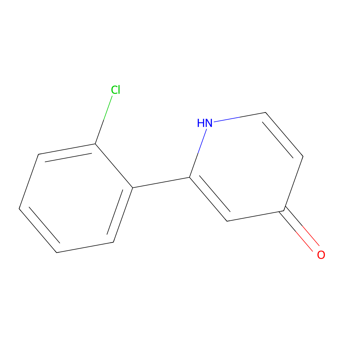 2-(2-Chlorophenyl)pyridin-4(1H)-one molecular structure, CAS 1261911-88-9
