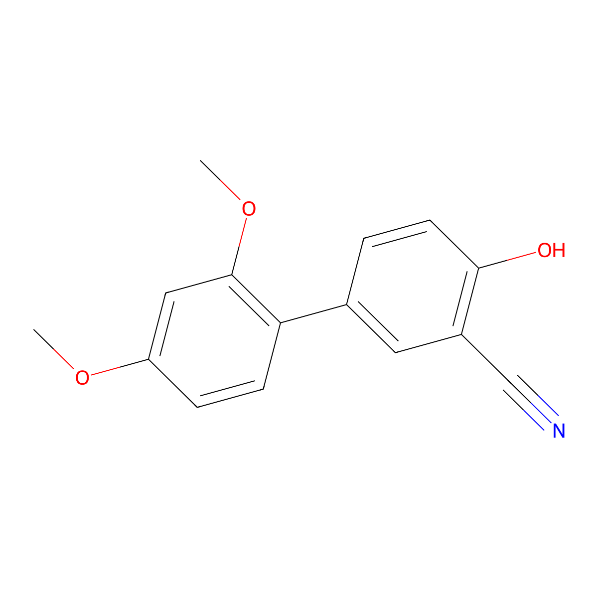 2-Cyano-4-(2,4-dimethoxyphenyl)phenol molecular structure, CAS 1261911-91-4