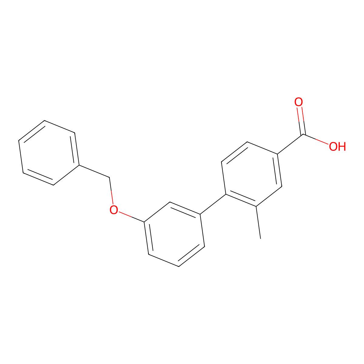 4-(3-Benzyloxyphenyl)-3-methylbenzoic acid molecular structure, CAS 1261911-97-0