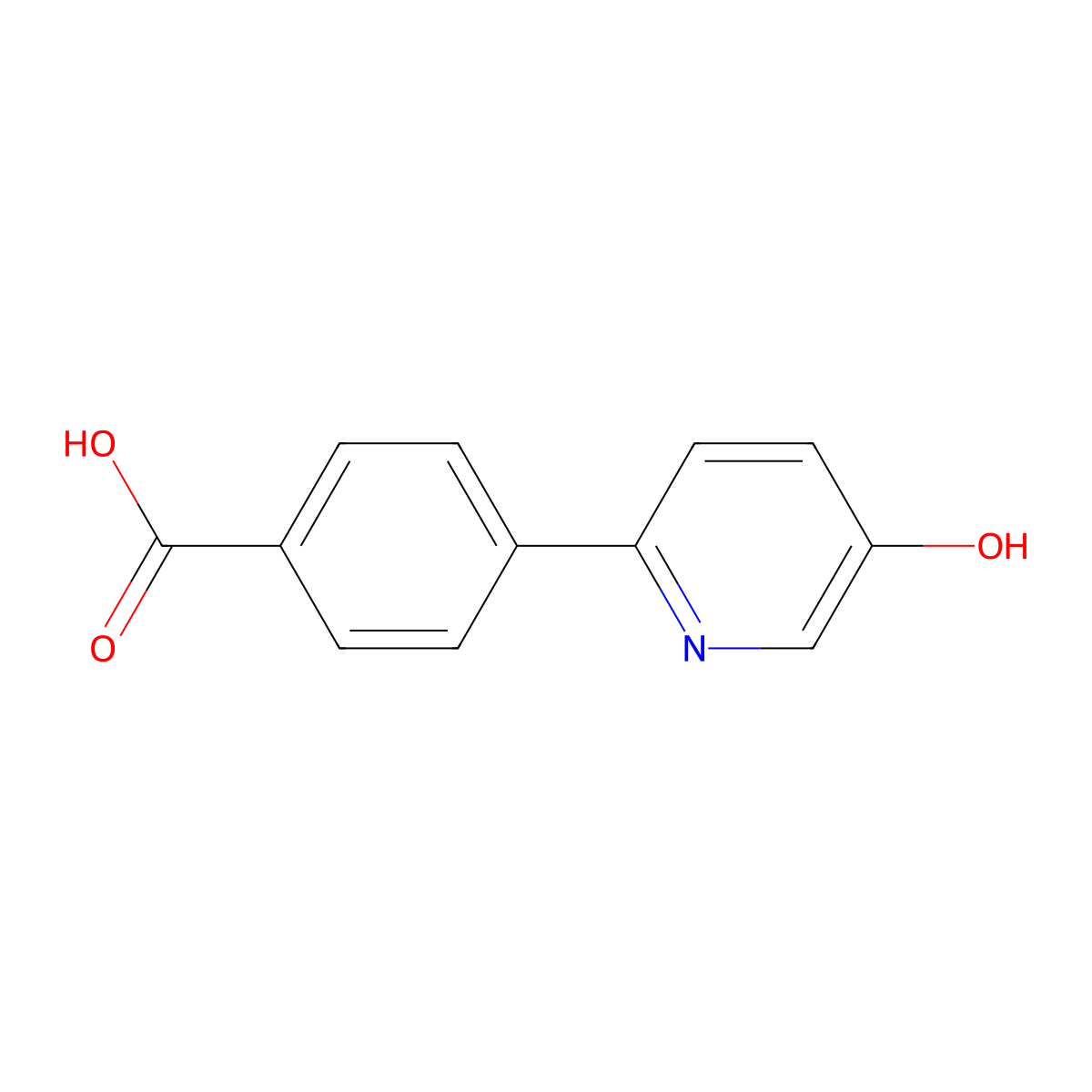 4-(5-Hydroxypyridin-2-yl)benzoic acid molecular structure, CAS 1261912-14-4