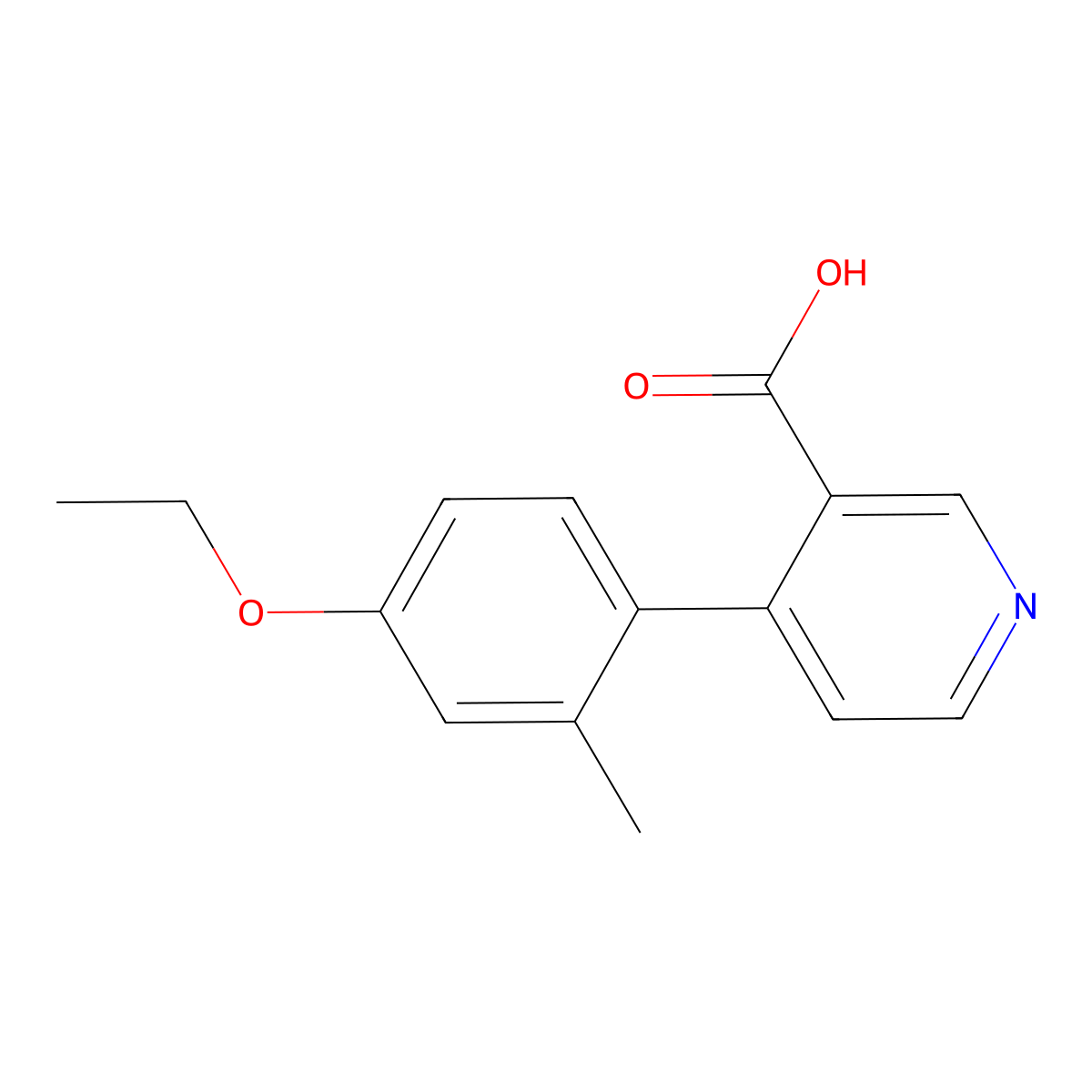4-(4-Ethoxy-2-methylphenyl)nicotinic acid molecular structure, CAS 1261913-41-0