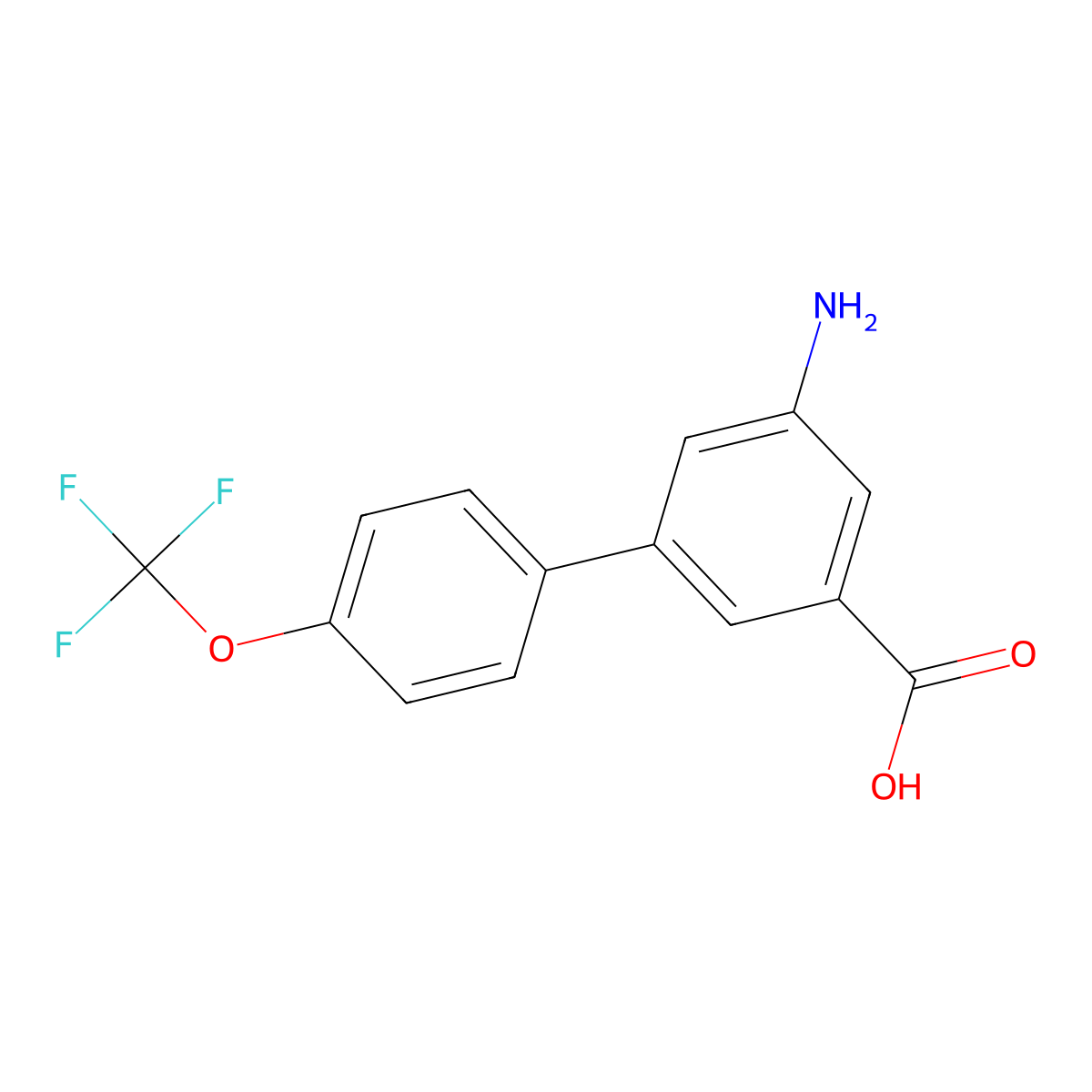 3-Amino-5-(4-trifluoromethoxyphenyl)benzoic acid molecular structure, CAS 1261913-69-2