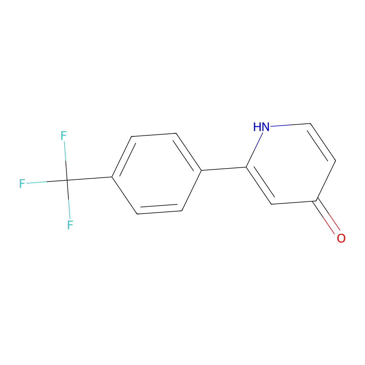 4-Hydroxy-2-(4-trifluoromethylphenyl)pyridine molecular structure, CAS 1261913-82-9