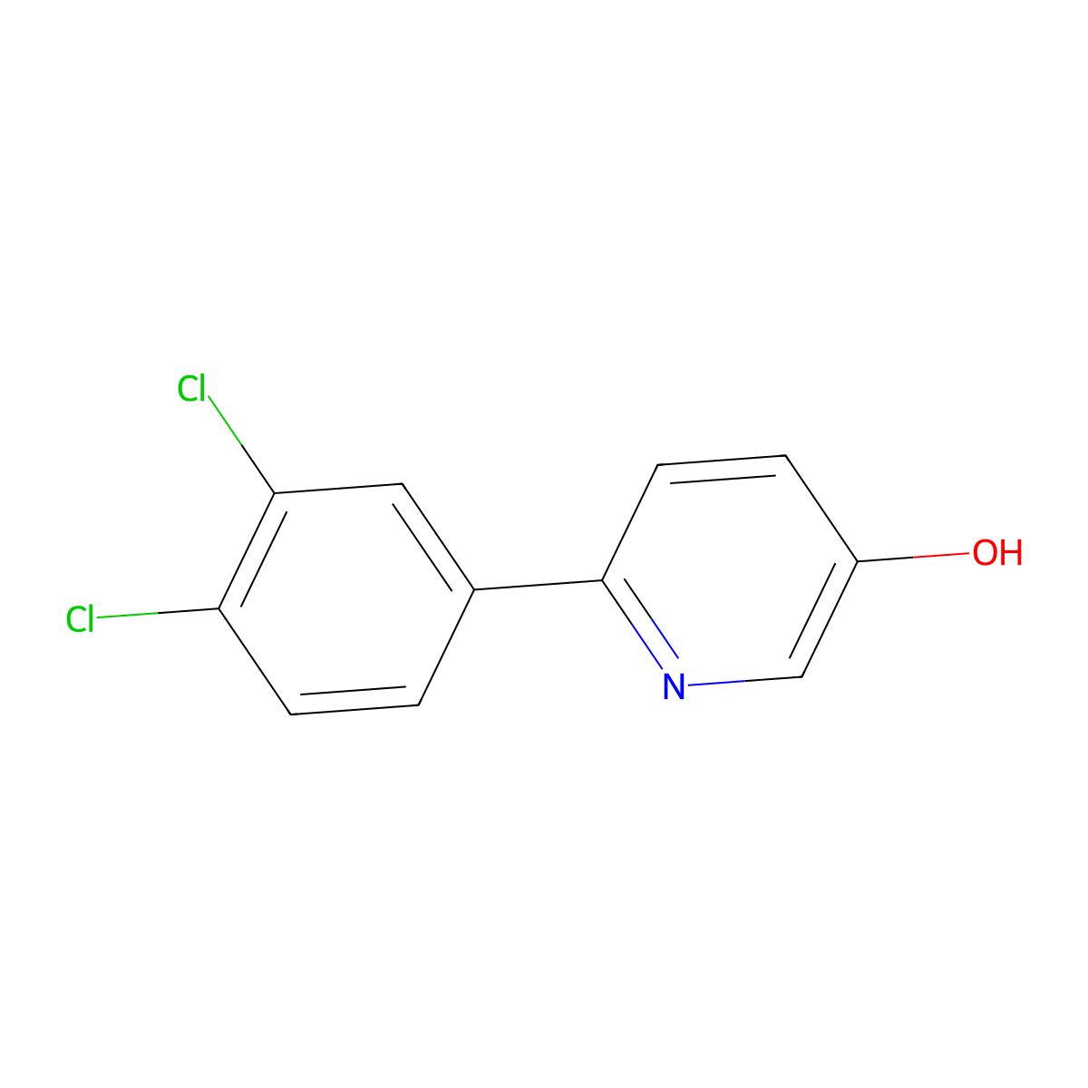6-(3,4-Dichlorophenyl)pyridin-3-ol molecular structure, CAS 1261913-85-2