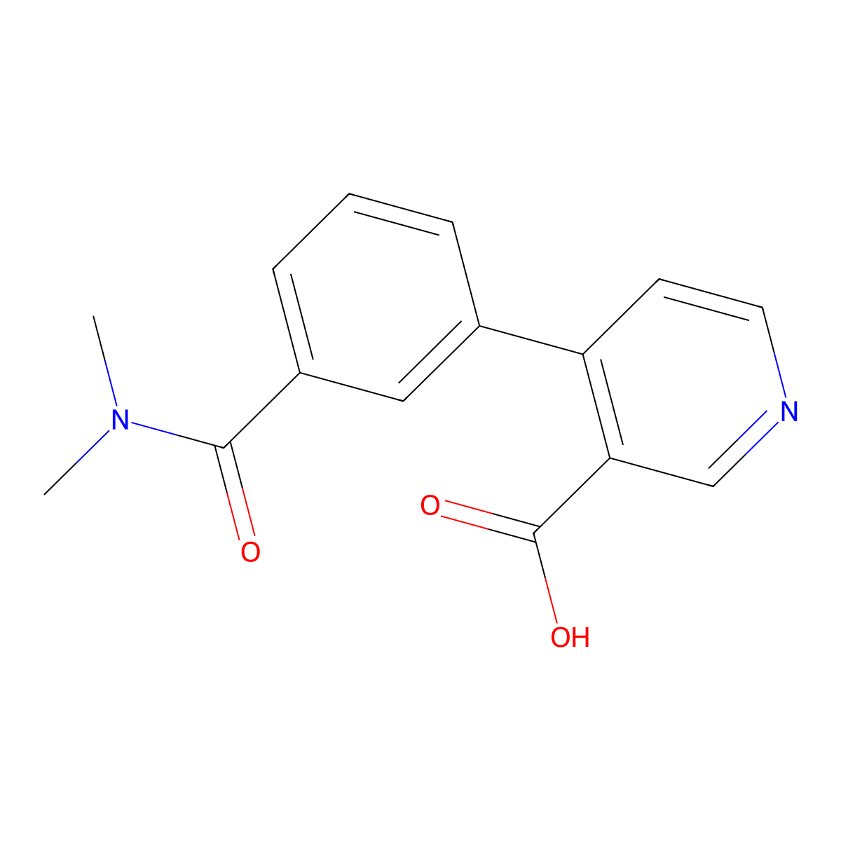 4-[3-(Dimethylcarbamoyl)phenyl]pyridine-3-carboxylic acid molecular structure, CAS 1261913-90-9