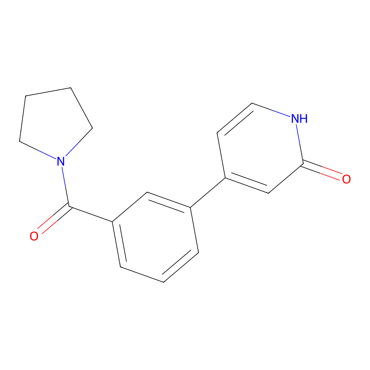 2-Hydroxy-4-(3-pyrrolidinylcarbonylphenyl)pyridine molecular structure, CAS 1261914-16-2