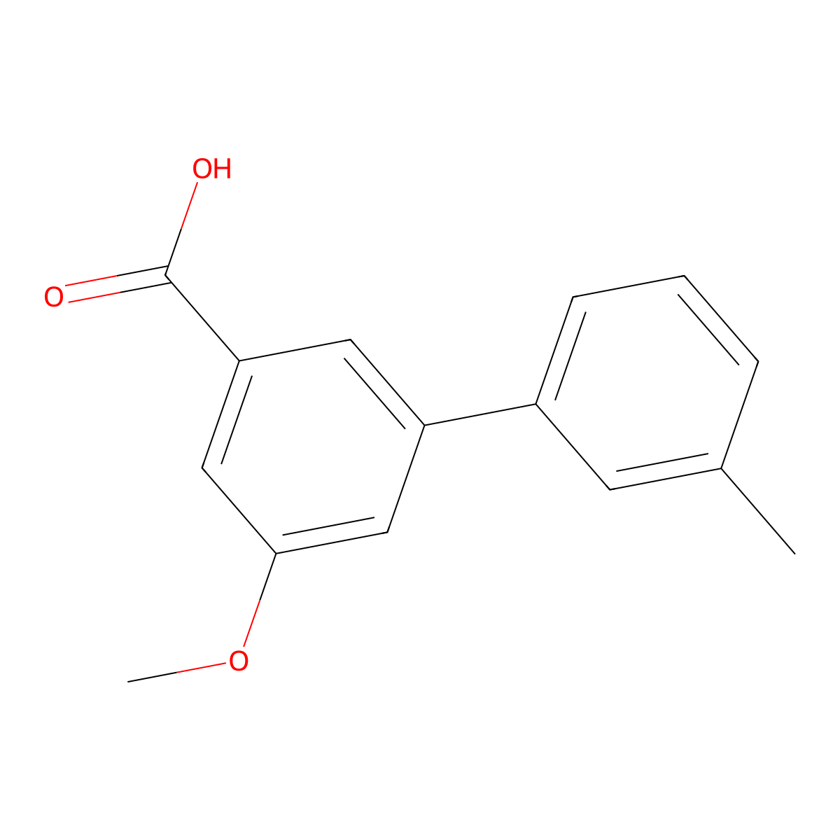 5-Methoxy-3-(3-methylphenyl)benzoic acid molecular structure, CAS 1261914-44-6