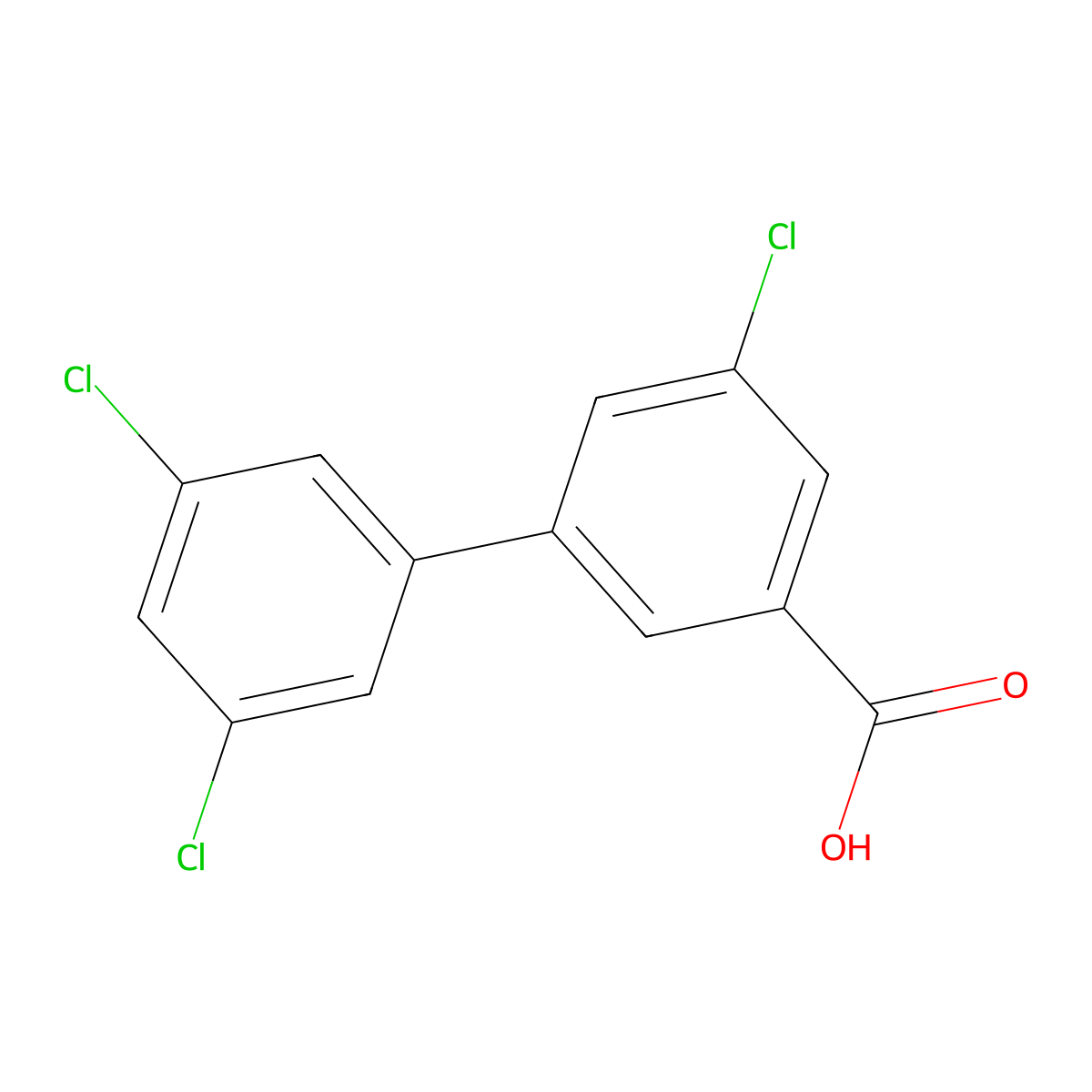5-Chloro-3-(3,5-dichlorophenyl)benzoic acid molecular structure, CAS 1261914-46-8