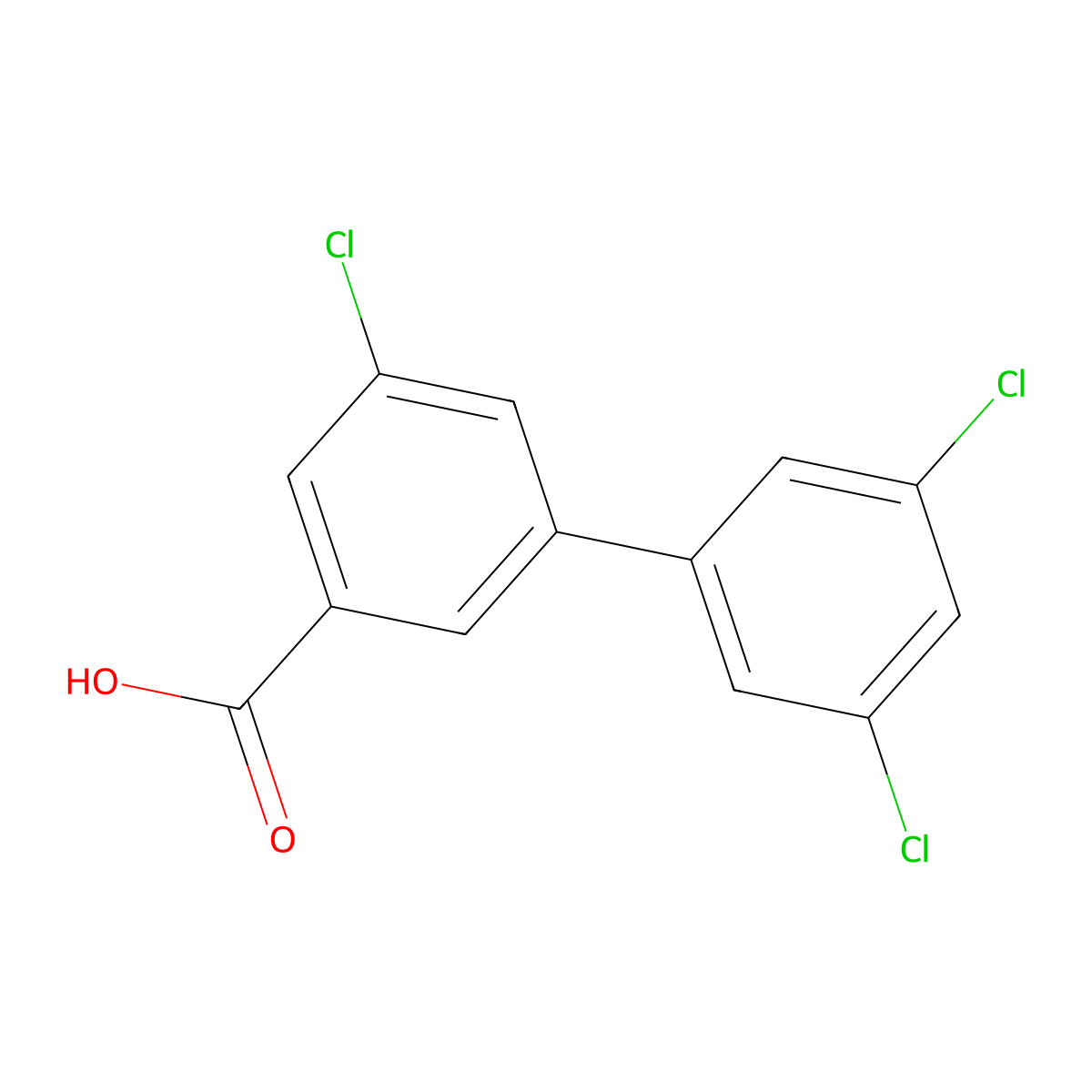 5-Chloro-3-(3,5-dichlorophenyl)benzoic acid molecular structure, CAS 1261914-46-8