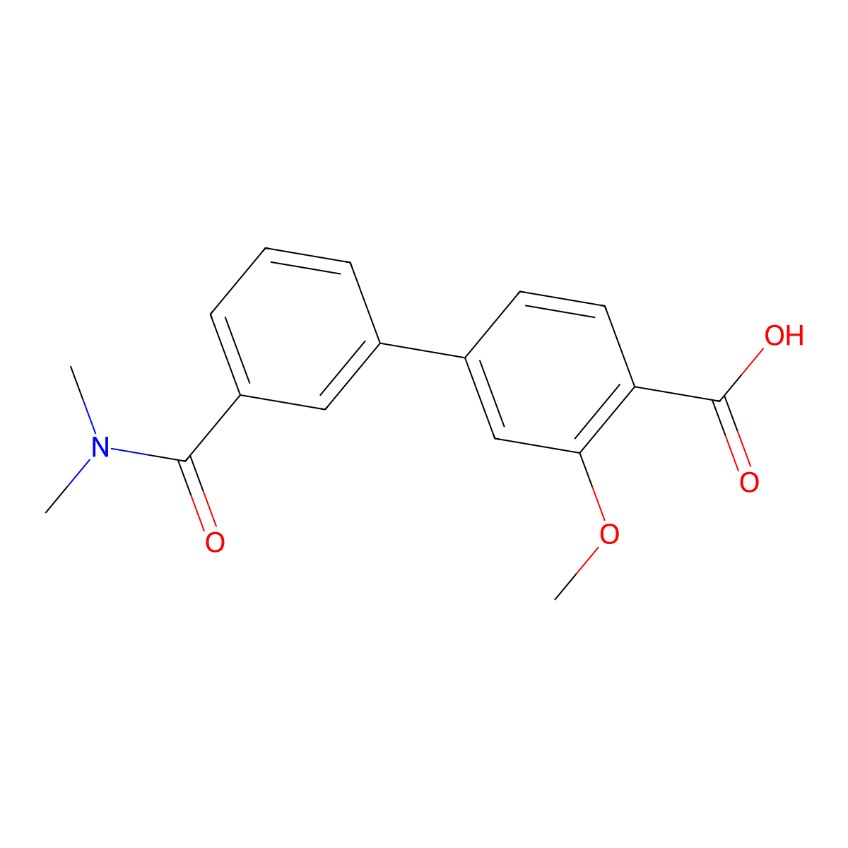 4-[3-(N,N-Dimethylaminocarbonyl)phenyl]-2-methoxybenzoic acid molecular structure, CAS 1261914-88-8