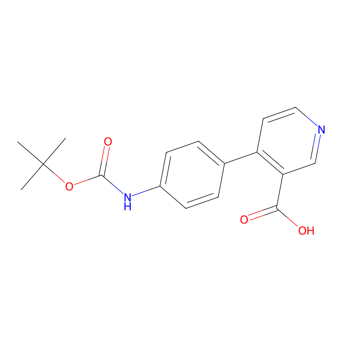 4-(4-BOC-Aminophenyl)nicotinic acid molecular structure, CAS 1261914-98-0