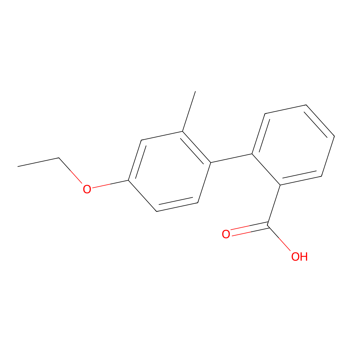 2-(4-Ethoxy-2-methylphenyl)benzoic acid molecular structure, CAS 1261915-26-7