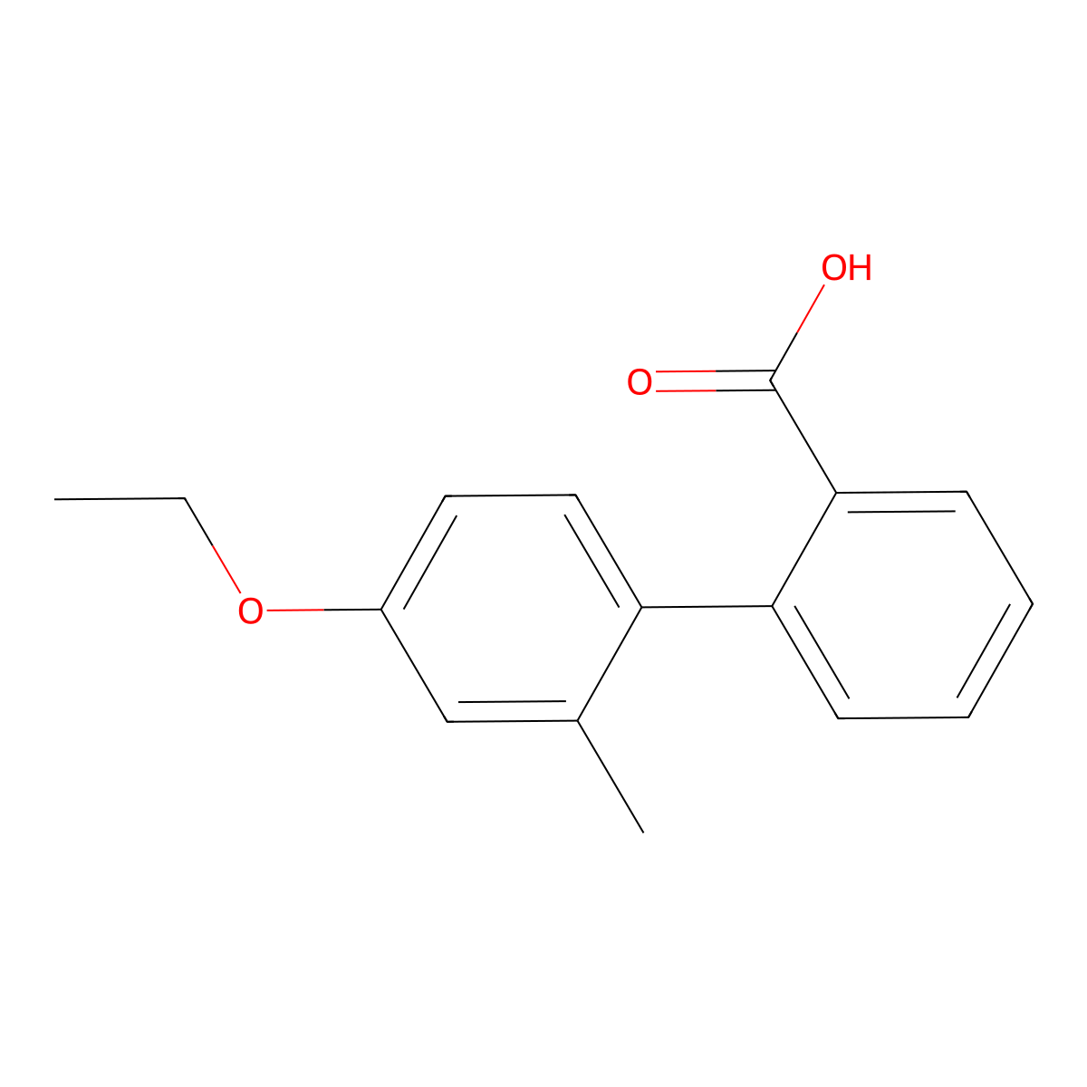 2-(4-Ethoxy-2-methylphenyl)benzoic acid molecular structure, CAS 1261915-26-7