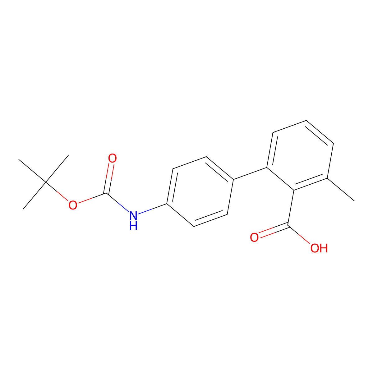2-(4-Boc-aminophenyl)-6-methylbenzoic acid molecular structure, CAS 1261915-40-5