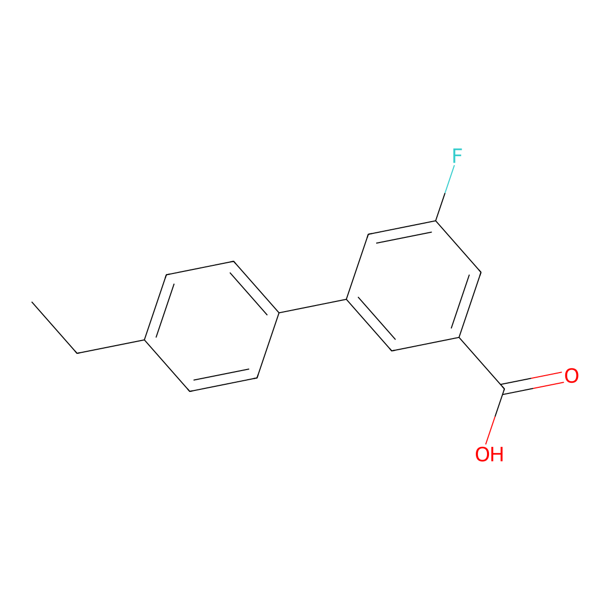 3-(4-Ethylphenyl)-5-fluorobenzoic acid molecular structure, CAS 1261915-51-8