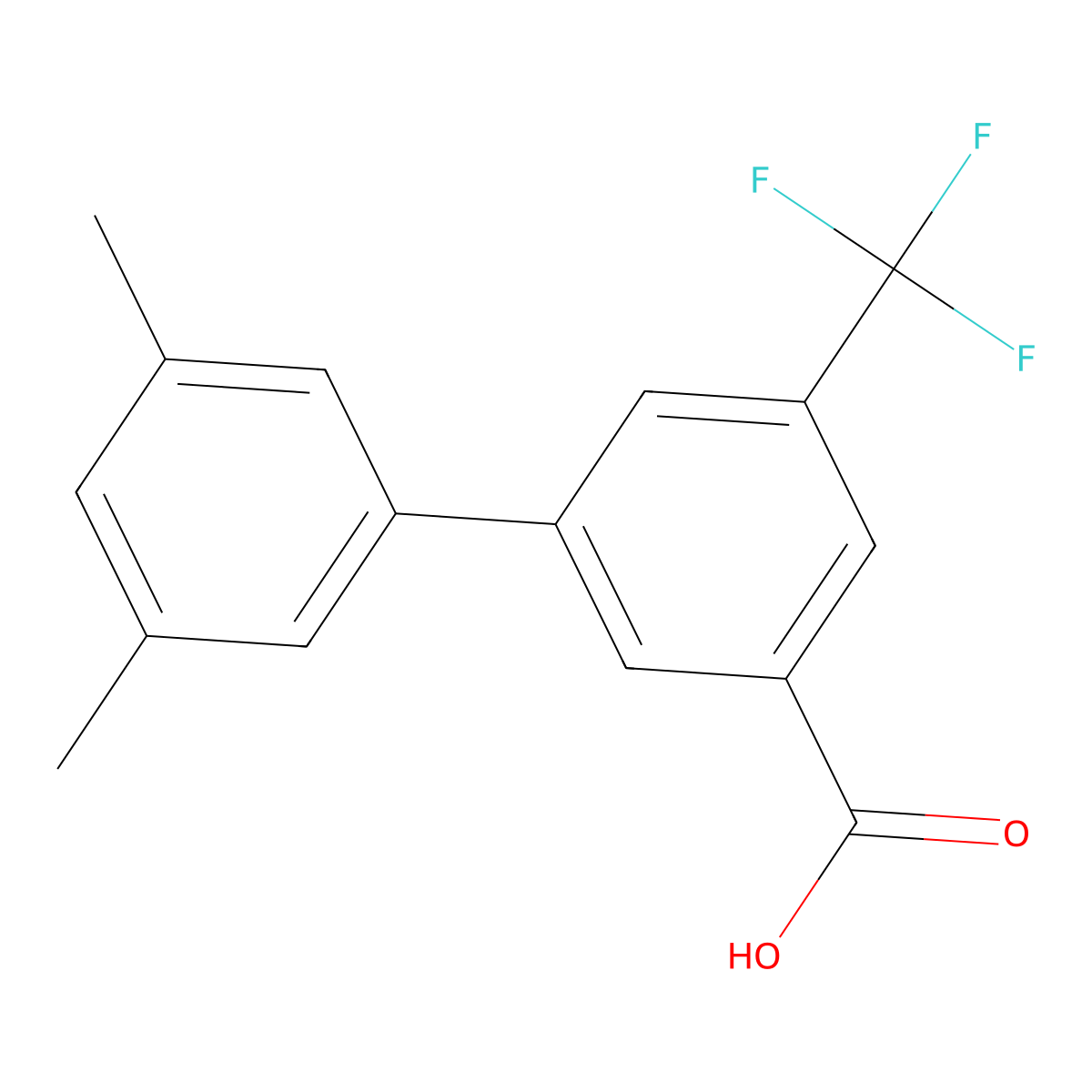 3-(3,5-Dimethylphenyl)-5-trifluoromethylbenzoic acid molecular structure, CAS 1261915-56-3