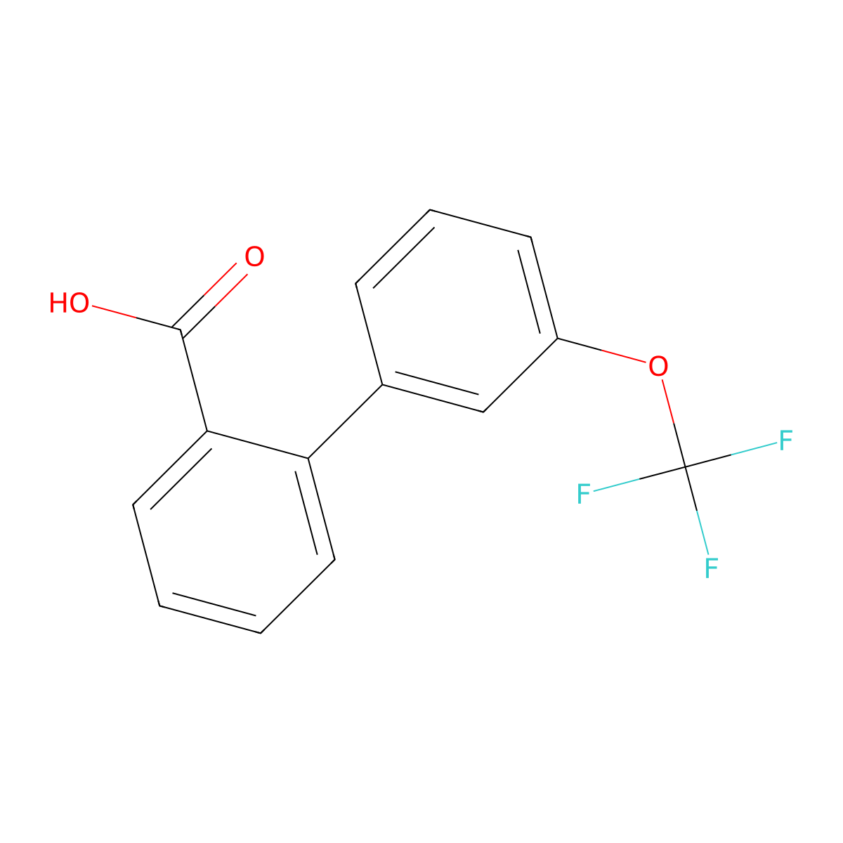 2-(3-Trifluoromethoxyphenyl)benzoic acid molecular structure, CAS 1261915-58-5