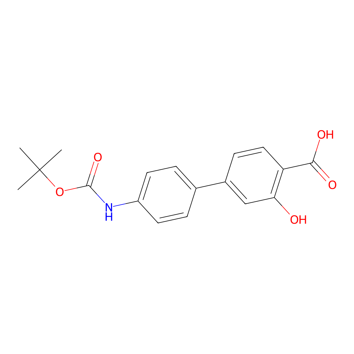 4-(4-BOC-Aminophenyl)-2-hydroxybenzoic acid molecular structure, CAS 1261915-61-0