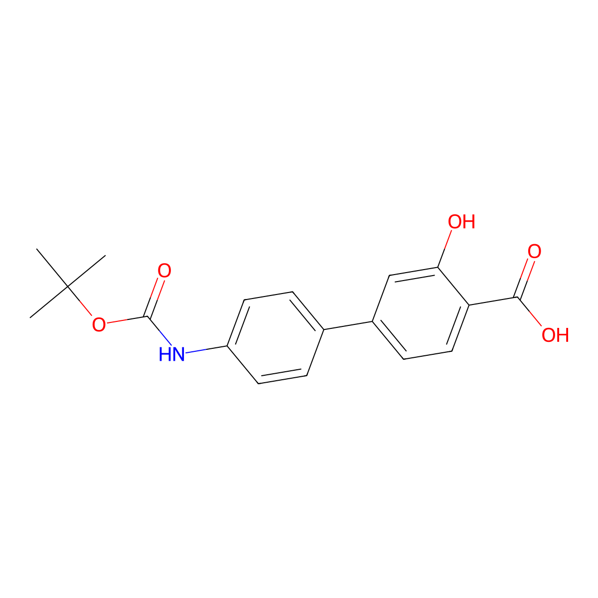 4-(4-BOC-Aminophenyl)-2-hydroxybenzoic acid molecular structure, CAS 1261915-61-0