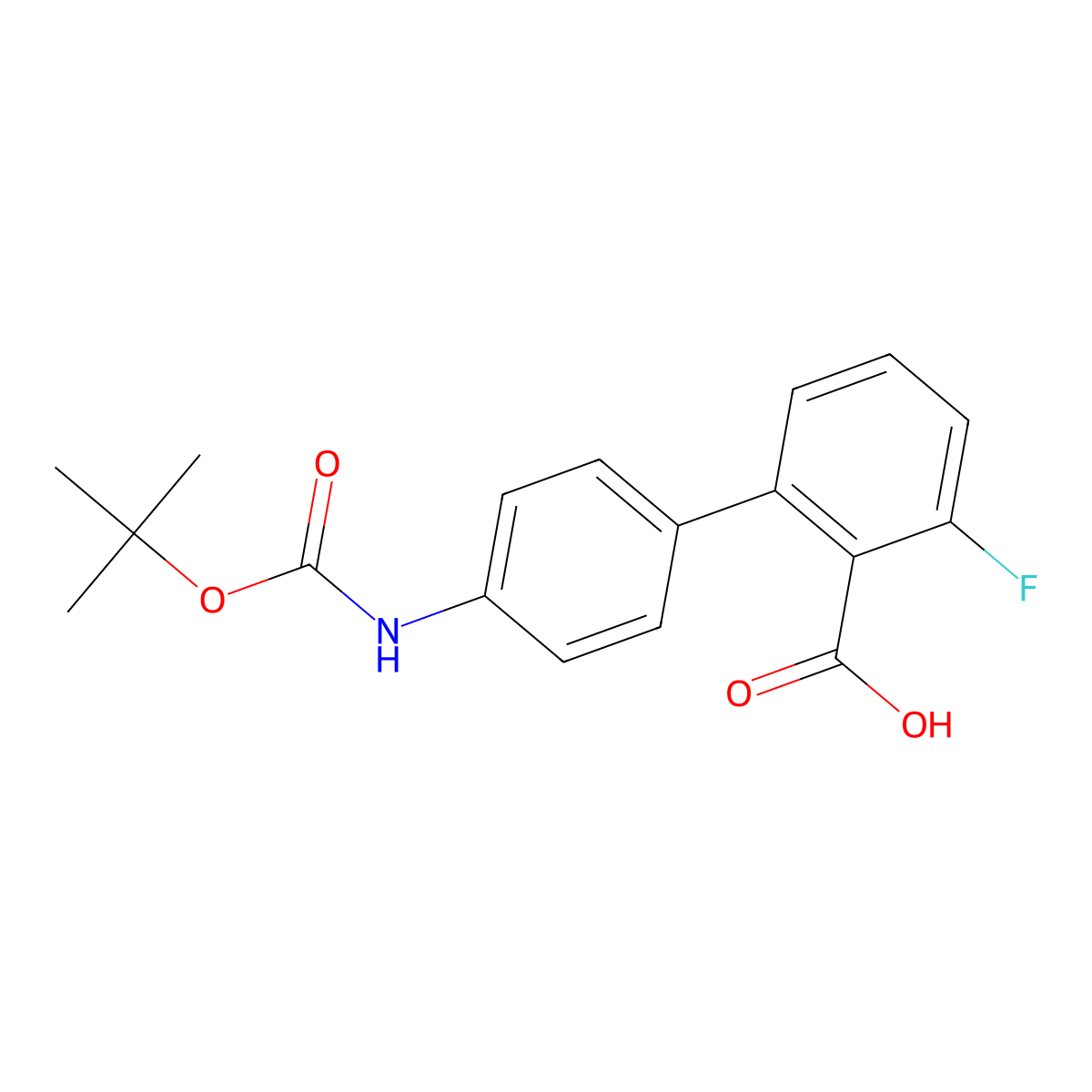 2-(4-BOC-Aminophenyl)-6-fluorobenzoic acid molecular structure, CAS 1261915-79-0