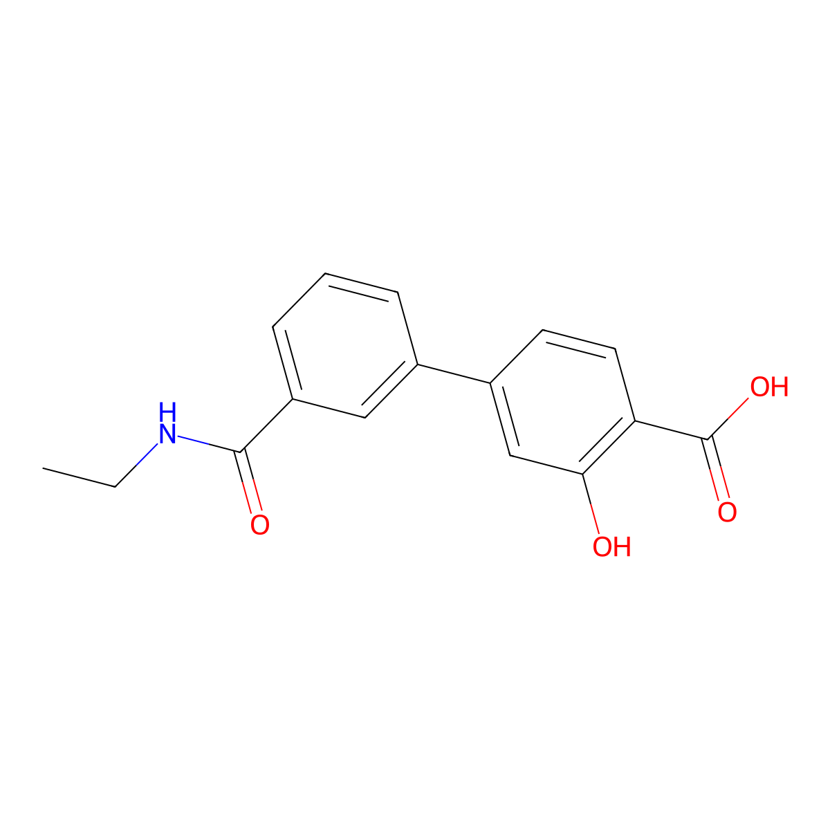 4-[3-(N-Ethylaminocarbonyl)phenyl]-2-hydroxybenzoic acid molecular structure, CAS 1261915-88-1