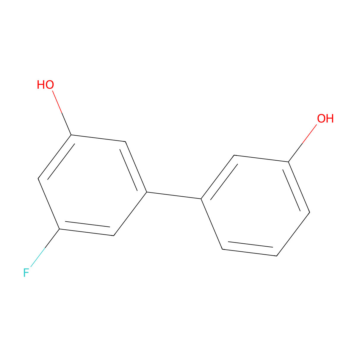 3-(3-Fluoro-5-hydroxyphenyl)phenol molecular structure, CAS 1261915-98-3