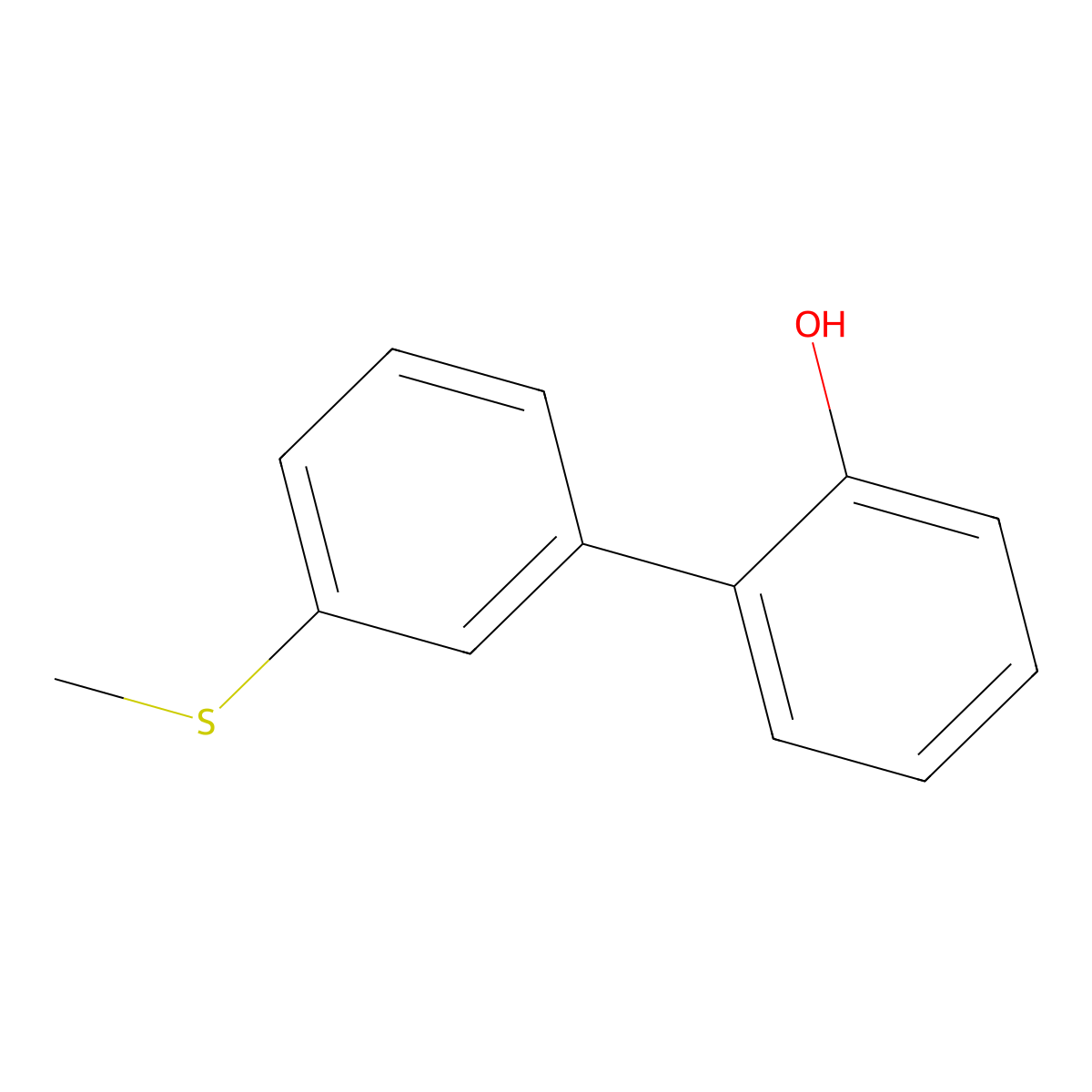 2-(3-Methylthiophenyl)phenol molecular structure, CAS 1261916-06-6
