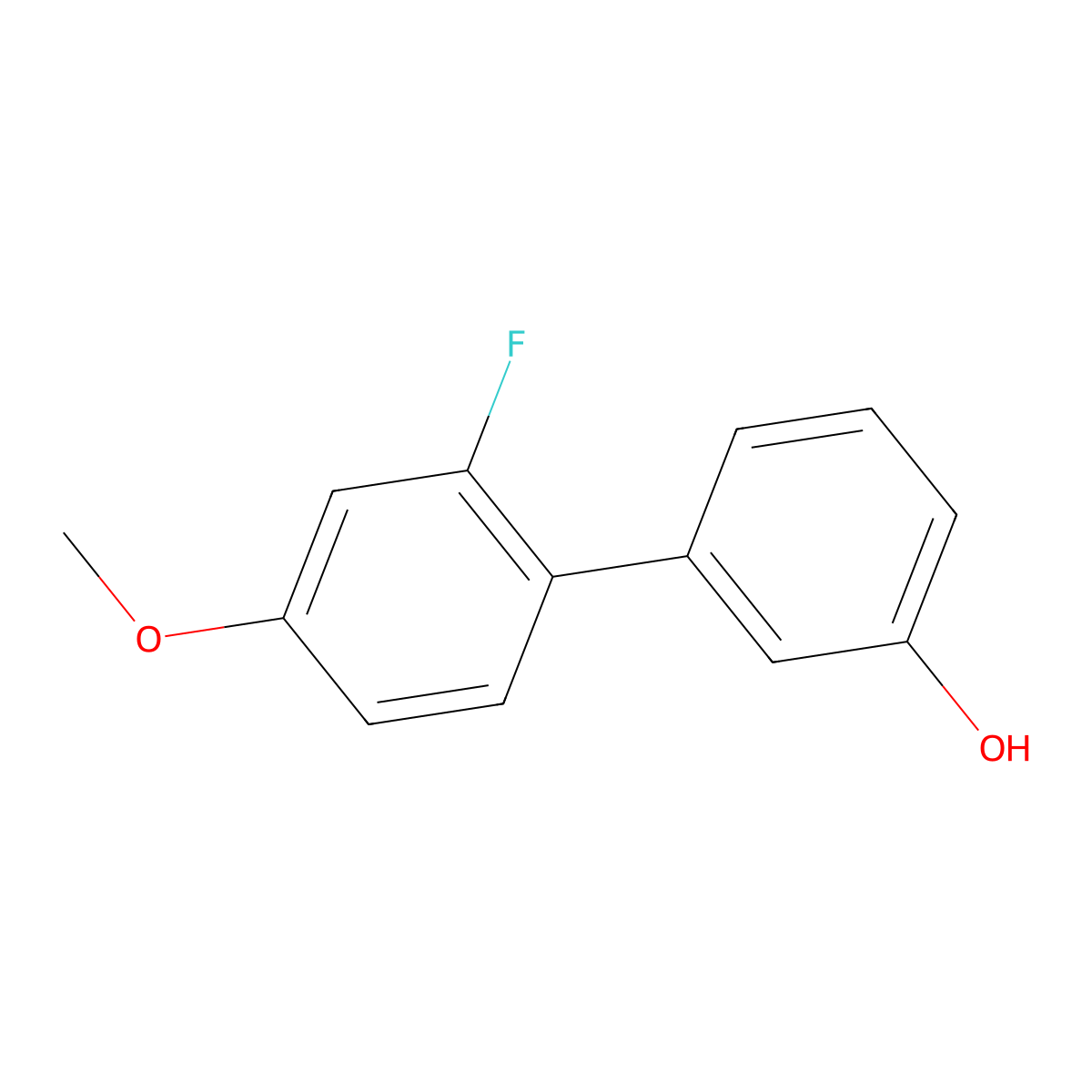 3-(2-Fluoro-4-methoxyphenyl)phenol molecular structure, CAS 1261916-13-5