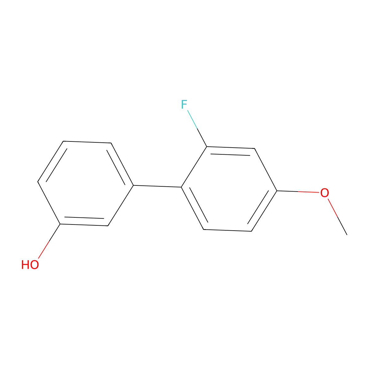 3-(2-Fluoro-4-methoxyphenyl)phenol molecular structure, CAS 1261916-13-5