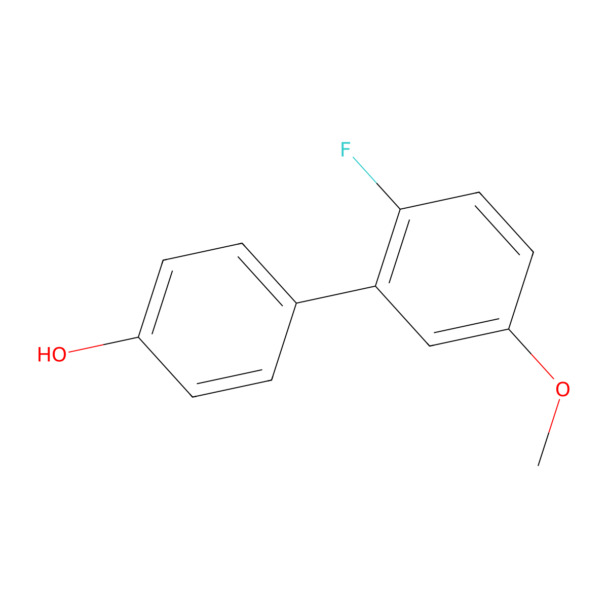 4-(2-Fluoro-5-methoxyphenyl)phenol molecular structure, CAS 1261916-26-0