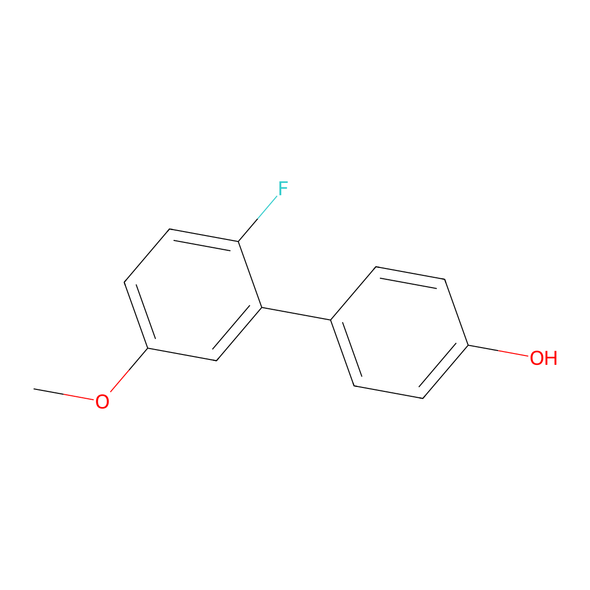 4-(2-Fluoro-5-methoxyphenyl)phenol molecular structure, CAS 1261916-26-0