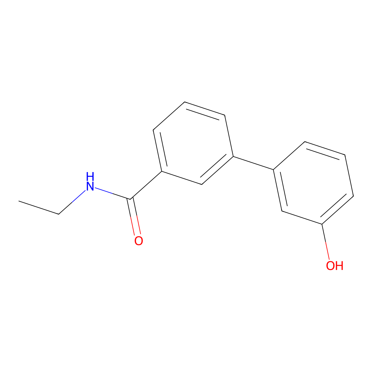 3-[3-(N-Ethylaminocarbonyl)phenyl]phenol molecular structure, CAS 1261916-44-2