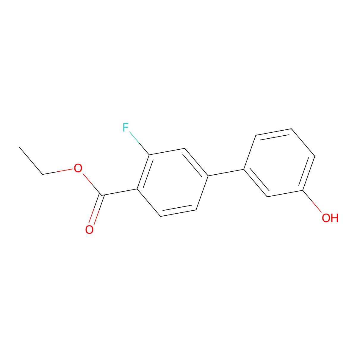 3-[4-(Ethoxycarbonyl)-3-fluorophenyl]phenol molecular structure, CAS 1261916-48-6