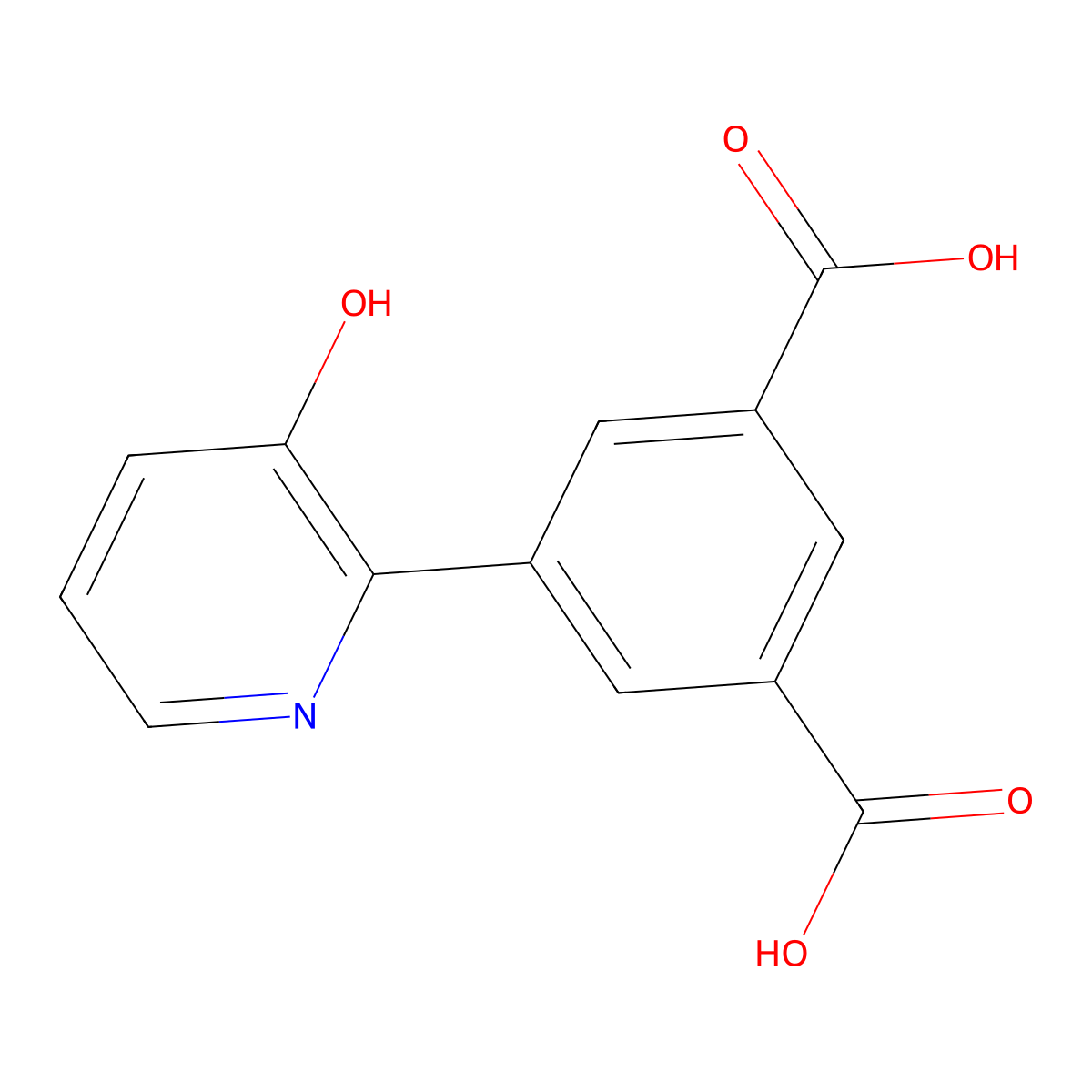 2-(3,5-Dicarboxyphenyl)-3-hydroxypyridine molecular structure, CAS 1261916-56-6