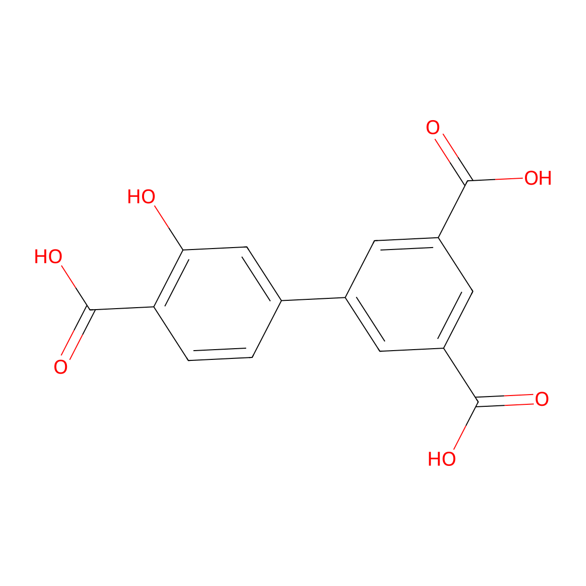 4-(3,5-Dicarboxyphenyl)-2-hydroxybenzoic acid molecular structure, CAS 1261916-75-9
