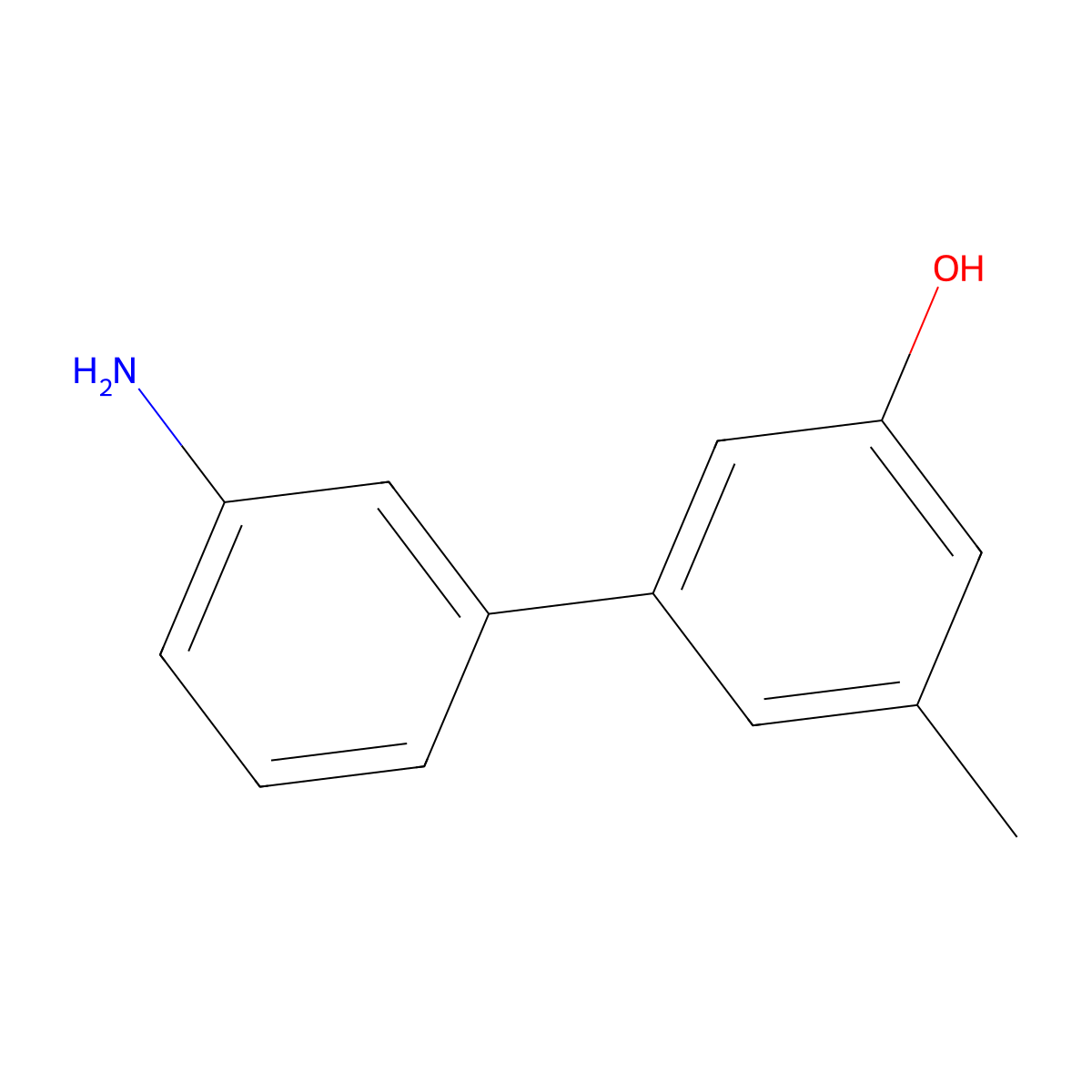 5-(3-Aminophenyl)-3-methylphenol molecular structure, CAS 1261916-80-6